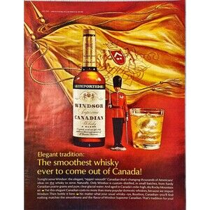 Winsor Canadian Whiskey "Smoothest from Canada" Toy Soldier Vtg Print Ad 1967
